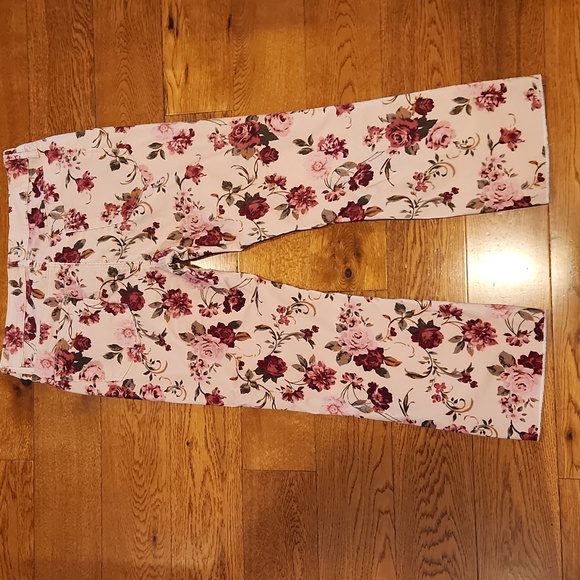 Driftwood Meg Floral Cropped Corduroy Pants 31 - Picture 2 of 6